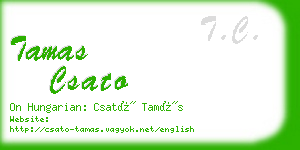 tamas csato business card